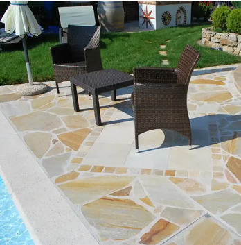 Quarzit Polygonalplatten Auralis für Terrassen je Palette