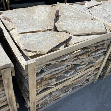 Quarzit Polygonalplatten Clara für Terrassen je Palette