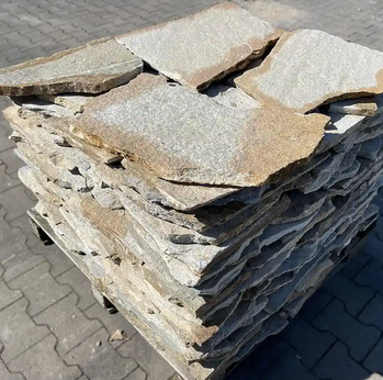 Quarzit Polygonalplatten Copper für Terrassen je Palette