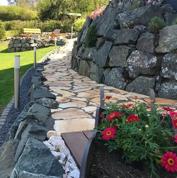 Quarzit Polygonalplatten Violet für Terrassen je Palette
